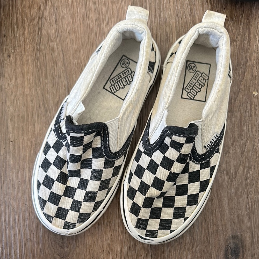 Vans Black and White Checkered Slip-Ons